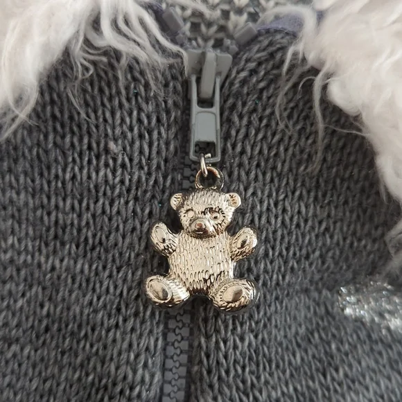 Christmas Vintage Teddy Bear Sweater Size Kids 5/6 - Picture 5 of 12